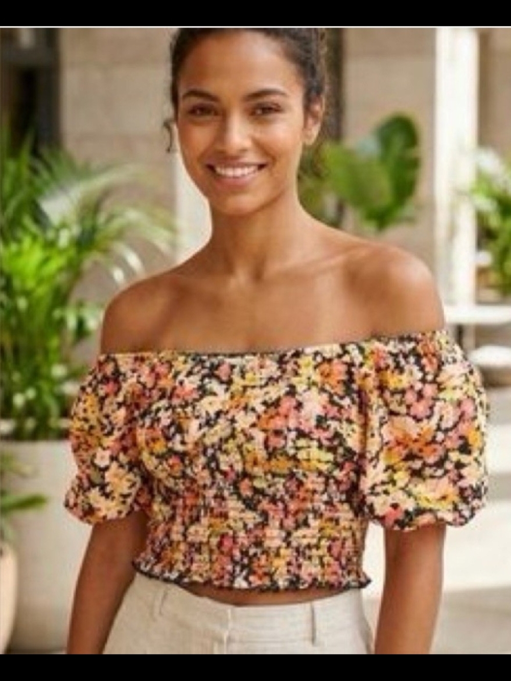 Billabong Get Along Floral Crop Top